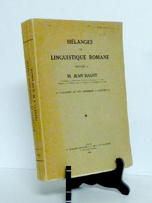 Mélanges de linguistique romane offerts à Jean Haust moyen âge langue Liège Vaillant Carmanne 